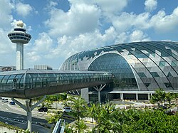 Changi Airport terminal in Singapore